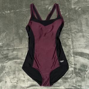 Speedo One Piece Swimsuit Women’s Small Potent Purple Stretch Racerback Keyhole
